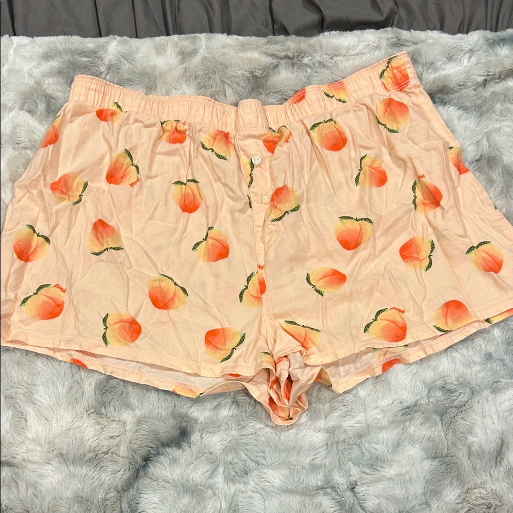 PINK Victoria's Secret Peach Print Shorts